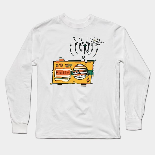 Radio Transmission Gliching Long Sleeve T-Shirt by Nigh-designs